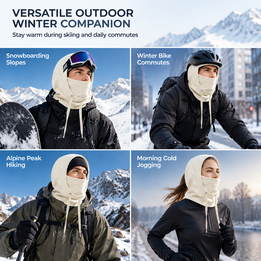 ❄️ 50% KORTING – Warme Ski-Bivakmuts met Poolfleece, Windwerend Ontwerp en Anti-condensstrip