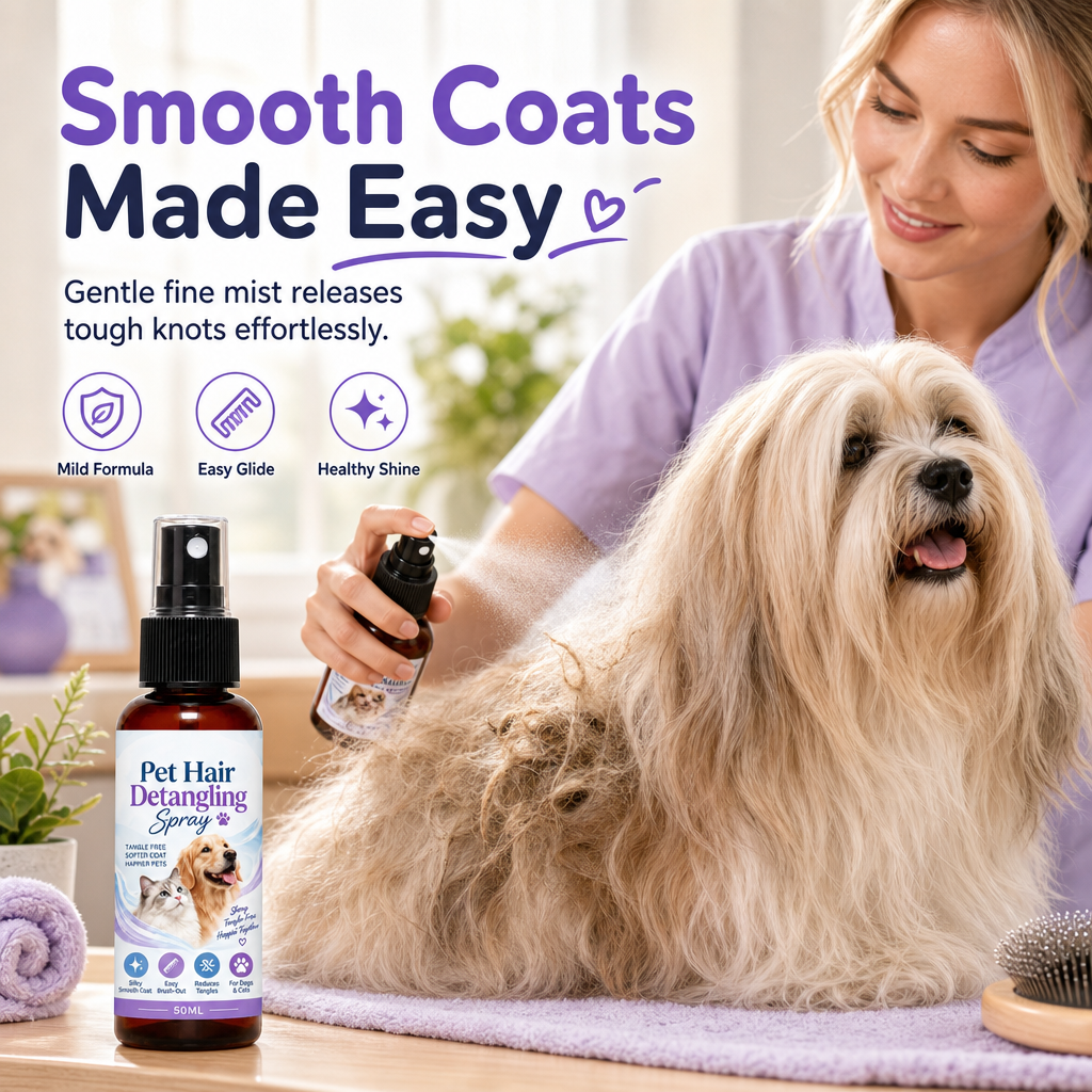 🐾 50% korting! Antiklit spray voor huisdieren – maakt stugge vachten moeiteloos glad, pijnvrij borstelen & wekenlang stofwerend. 50 ml – ideaal voor onderweg! ✨