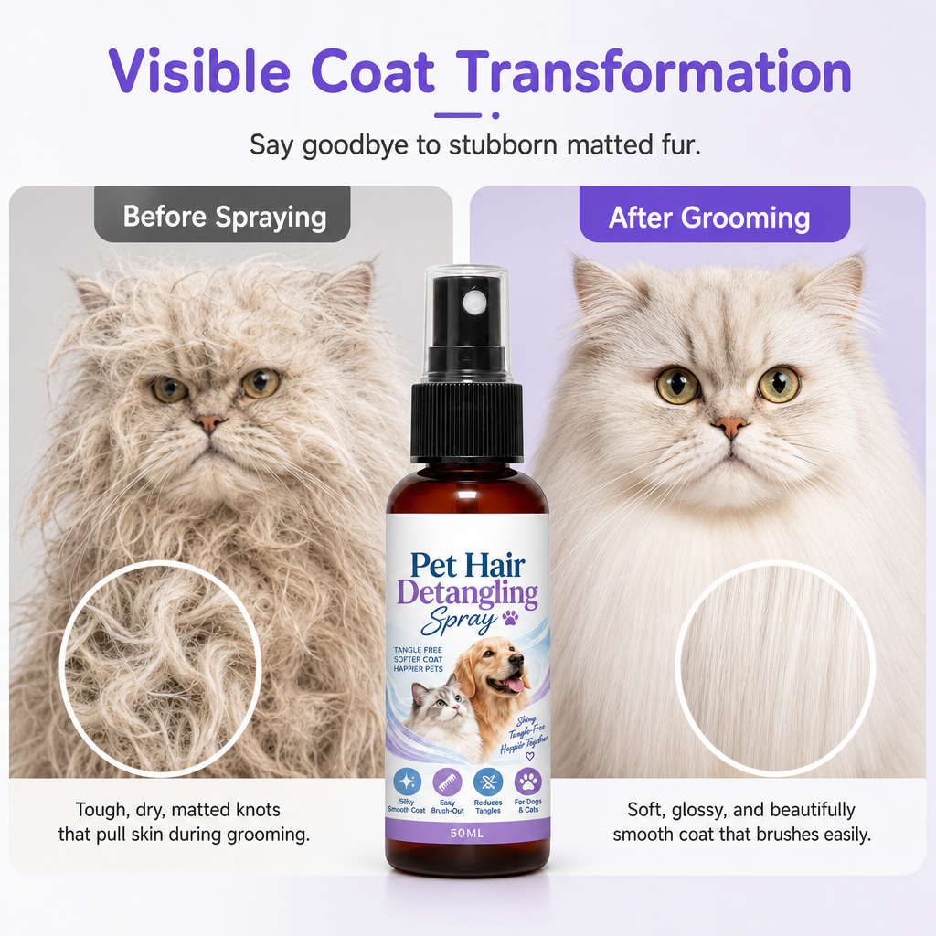 🐾 50% korting! Antiklit spray voor huisdieren – maakt stugge vachten moeiteloos glad, pijnvrij borstelen & wekenlang stofwerend. 50 ml – ideaal voor onderweg! ✨