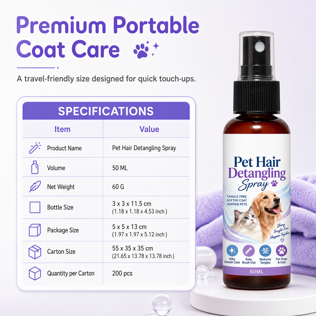 🐾 50% korting! Antiklit spray voor huisdieren – maakt stugge vachten moeiteloos glad, pijnvrij borstelen & wekenlang stofwerend. 50 ml – ideaal voor onderweg! ✨