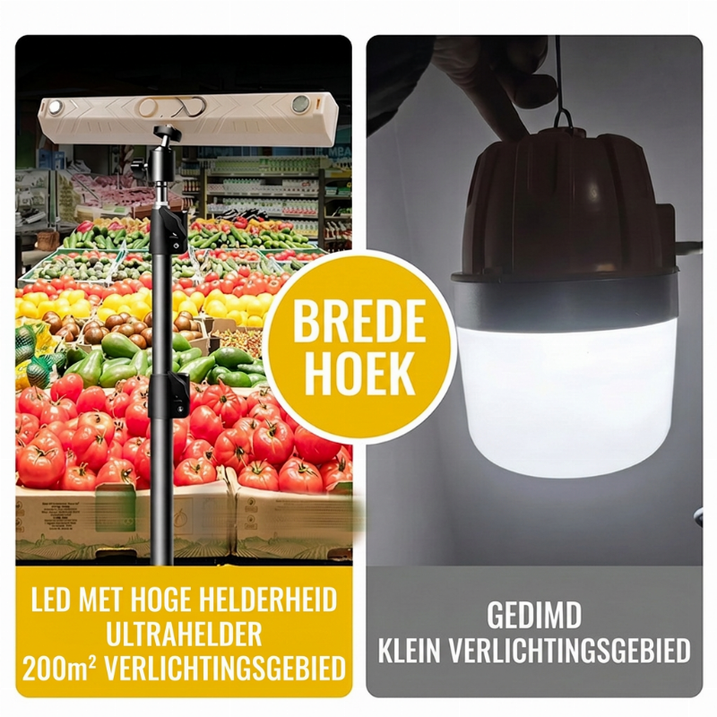 Oplaadbare LED lichtbalk