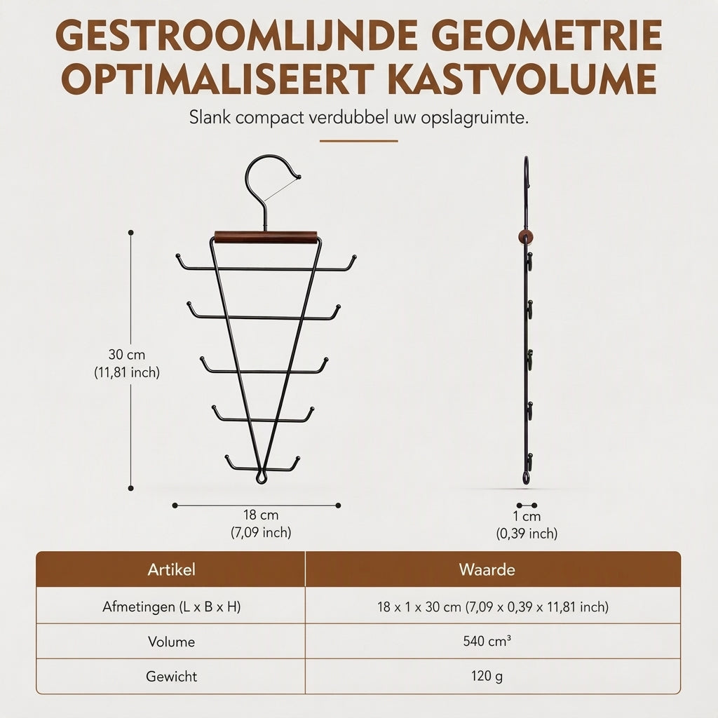 Duurzame V-vormige kledinghanger met haak