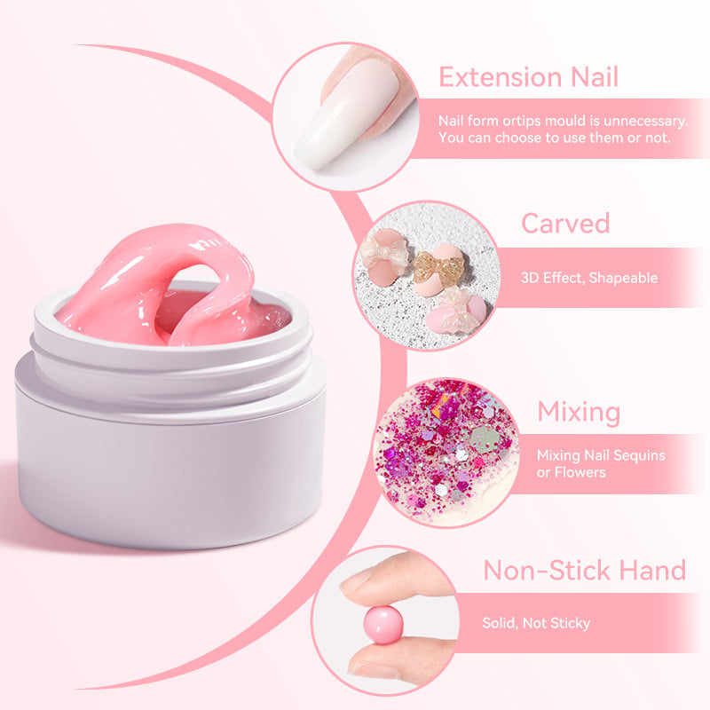 💅 50% KORTING | Nagelverlengingsgel – Sterk, glad en makkelijk in vorm te brengen