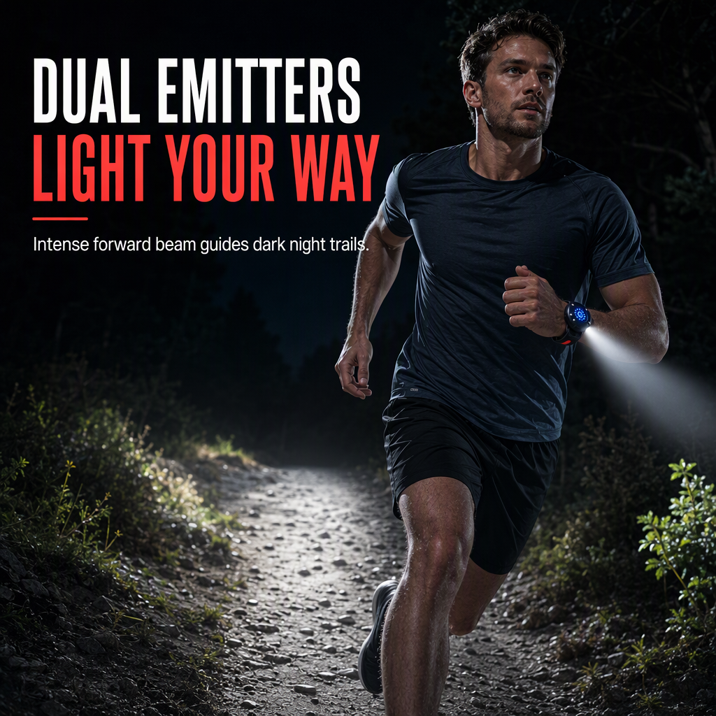 ⌚NU 50% KORTING! Multifunctionele Polsveiligheidslamp – Handsfree Dubbele LED Polslamp met Magnetische Basis voor Hardlopen in het Donker, Fietsen & Buitenwerk