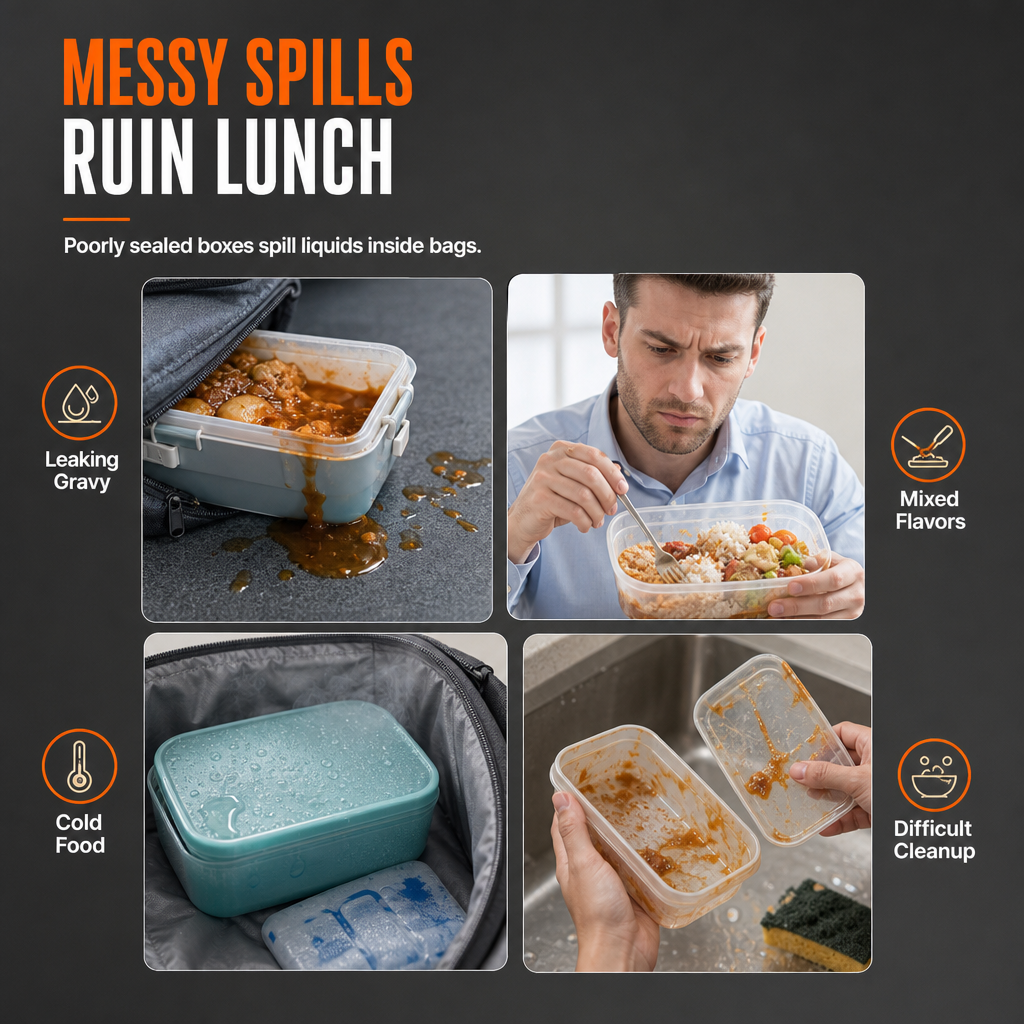 🍱NU 50% KORTING! Lekvrije 304 Roestvrijstalen Lunchbox – Magnetronbestendige Verdeelde Voedselcontainer voor Kantoor & School