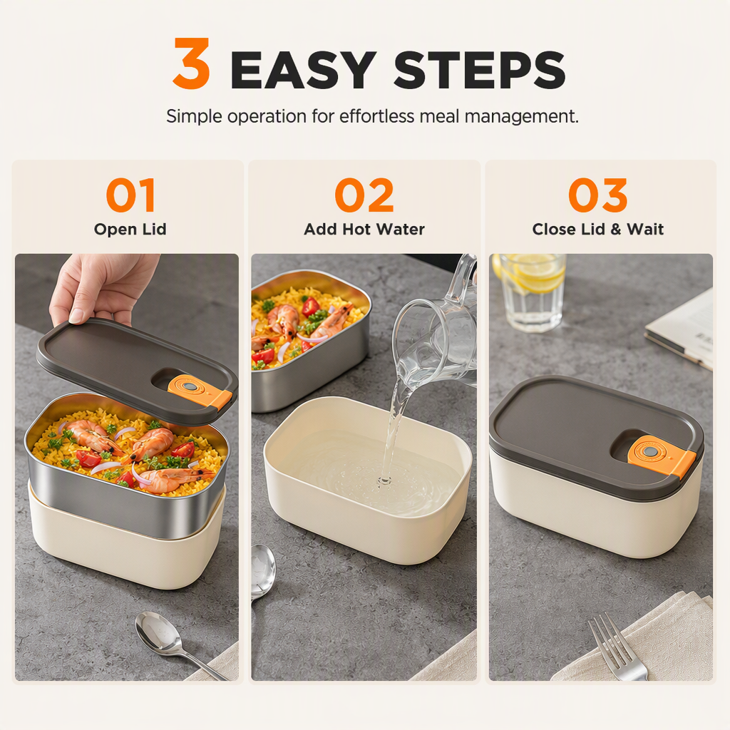 🍱NU 50% KORTING! Lekvrije 304 Roestvrijstalen Lunchbox – Magnetronbestendige Verdeelde Voedselcontainer voor Kantoor & School