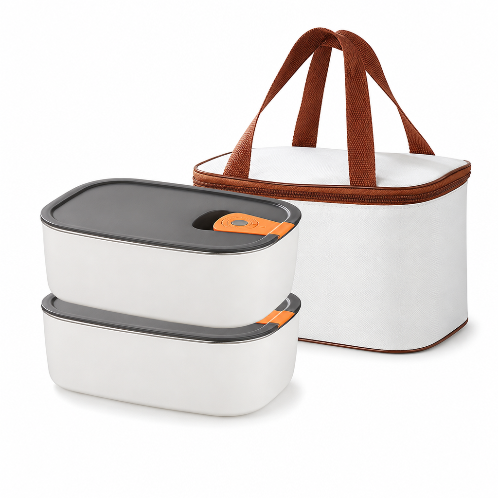 🍱NU 50% KORTING! Lekvrije 304 Roestvrijstalen Lunchbox – Magnetronbestendige Verdeelde Voedselcontainer voor Kantoor & School