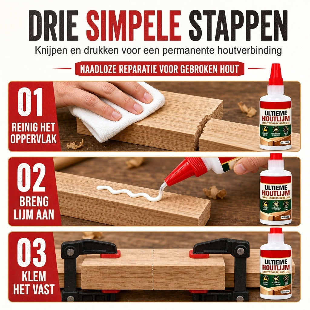 Krachtige houtlijm voor meubelreparatie