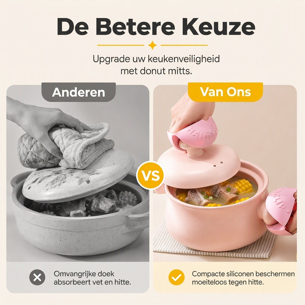Schattige Donut Siliconen Hittebestendige Pijphandschoenen