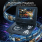 🔥FLASH SALE🔥 Draagbare DVD/EVD-speler met Gamefunctie – 7-Inch Draaibaar Scherm, Oplaadbare Lithiumbatterij – EVD/DVD/CD/AVI/MPEG-4/JPG – USB & AV – 12V! 🎮✨