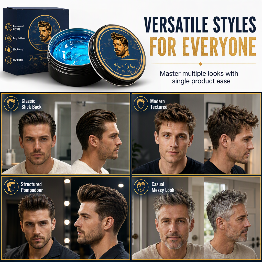 📢📢 1+1 gratis💈 Herenhaarpomade met colognegeur – Matte afwerking, sterke hold & volume | Wateroplosbaar & langdurig effect