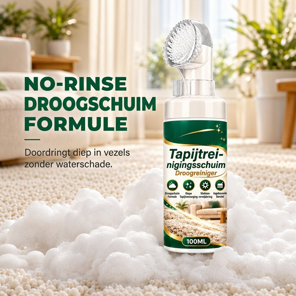 Huishoudelijk Tapijt- en Bankreinigingsschuim Spray Set 100ml Vlek- en Stofverwijderaar met Doek
