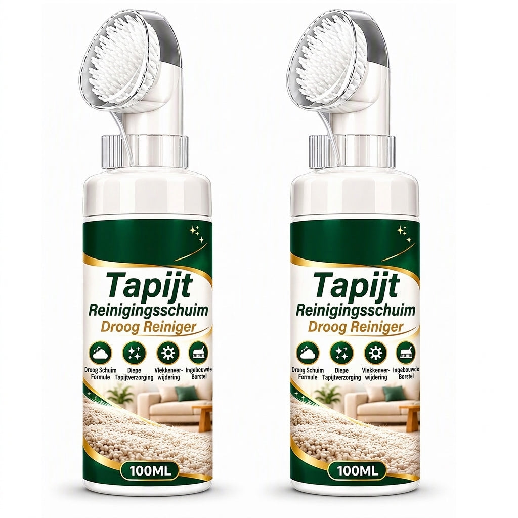 Huishoudelijk Tapijt- en Bankreinigingsschuim Spray Set 100ml Vlek- en Stofverwijderaar met Doek