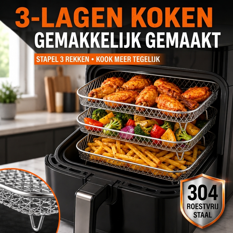 Stapelbare Airfryer-rekken