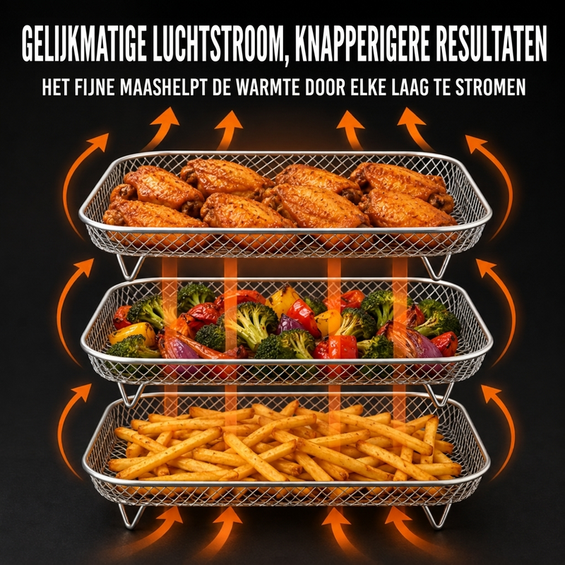 Stapelbare Airfryer-rekken