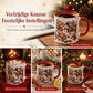 🎄☕ Kerst Keramische Mok – Feestelijke Prints, Comfortabel Rood Handvat & Gezellige Wintermomenten
