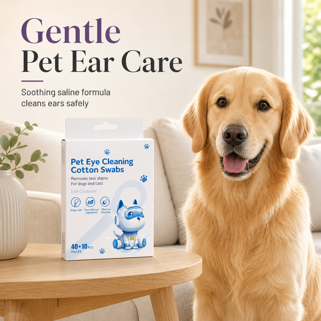 Oor- en Oogreinigende Wattenstaafjes voor Honden en Katten