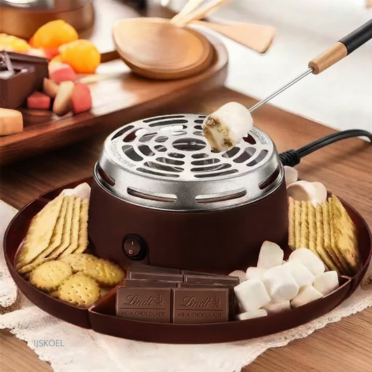 2-in-1 Elektrische S'mores Maker & Fonduepan Set