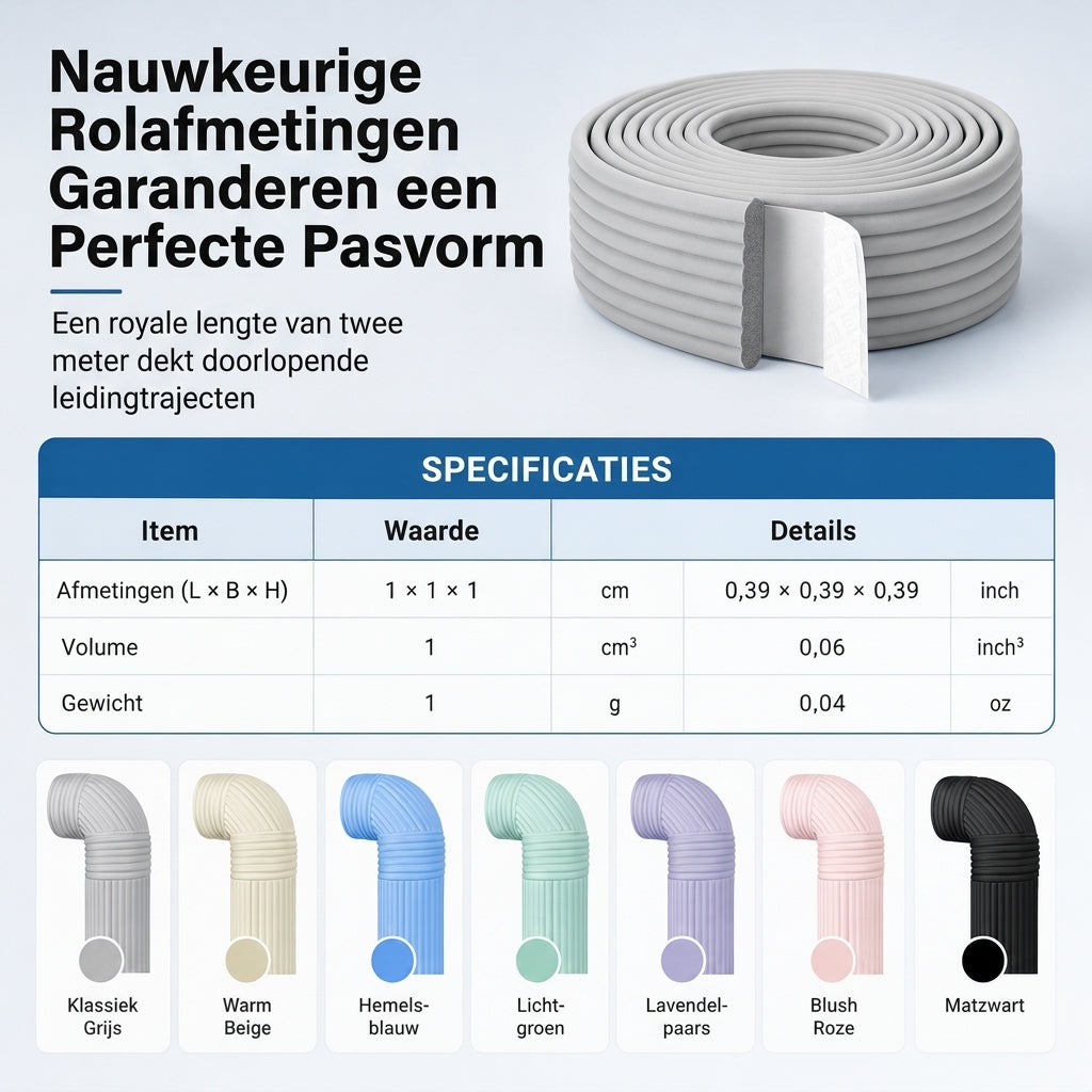 Zelfklevende buisisolatie - Buitengebruik - Vorstbestendige thermische schuimhoes voor water- en zonnebuizen