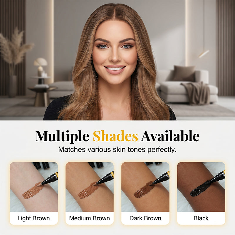 ✨Nu 50% Korting! Lace Tint Hoofdhuid Tint Pen – Directe Lace Knoop Smeltpen, Zweetbestendige Haarlijn Tint voor Pruiken, Natuurlijke Hoofdhuid Look voor Lace Front Pruiken