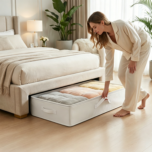 🛏️ Opvouwbare opbergtas voor onder het bed met ritssluiting – Ruimtebesparend en praktisch ✨