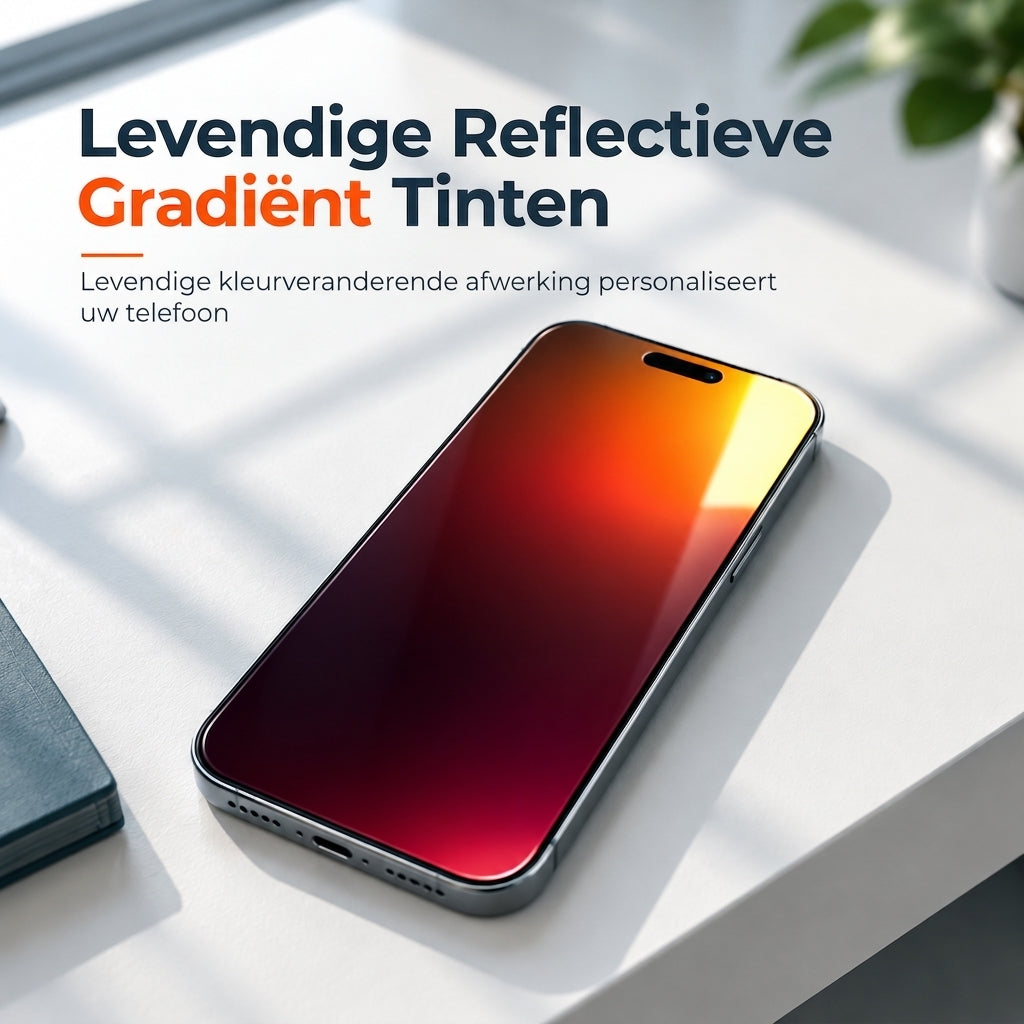 Gradiënte Privacy Hydrogel Screenprotector - Kleurrijke Anti-TPU Film met Eenvoudige Installatie Positioneringssticker - Compatibel met 18 Pro Max 17 Air 16 15 14 Series