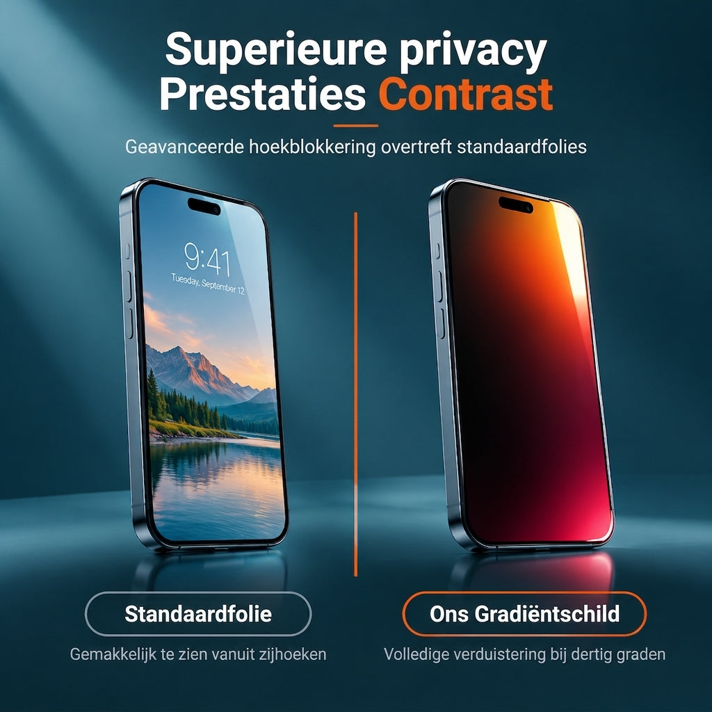 Gradiënte Privacy Hydrogel Screenprotector - Kleurrijke Anti-TPU Film met Eenvoudige Installatie Positioneringssticker - Compatibel met 18 Pro Max 17 Air 16 15 14 Series