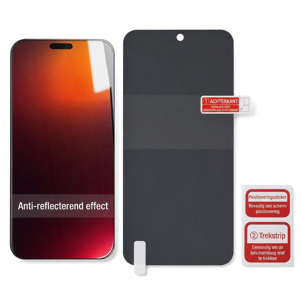 Gradiënte Privacy Hydrogel Screenprotector - Kleurrijke Anti-TPU Film met Eenvoudige Installatie Positioneringssticker - Compatibel met 18 Pro Max 17 Air 16 15 14 Series