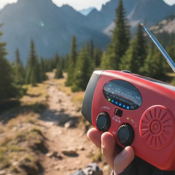 📻Multifunctionele draagbare noodradio op zonne-energie – powerbank, handzwengel en weerswaarschuwingen voor buitenactiviteiten en crisisvoorbereiding