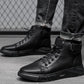 Zwarte laarzen |  Zwarte warme leren laarzen