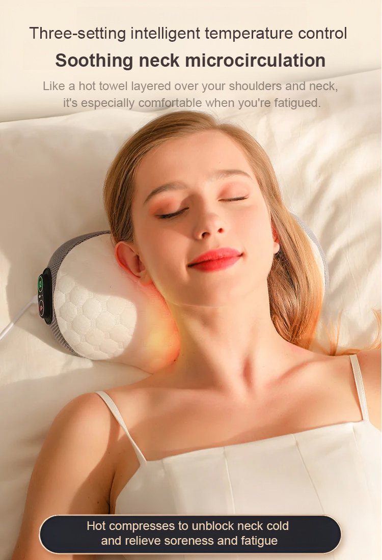 Breathable Memory Foam Heated Vibrating Neck Massager